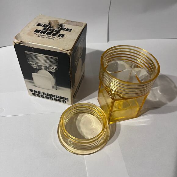 The Original Square Egg Maker Novelty Kitchen Gadget with Box Vtg 1970s - Picture 3 of 4